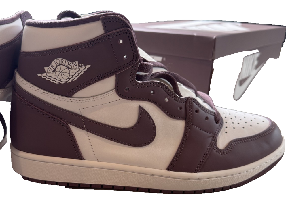 Nike Air Jordan 1 Retro High OG Shoes Mens Size 12 White Mauve DZ5485-105 New